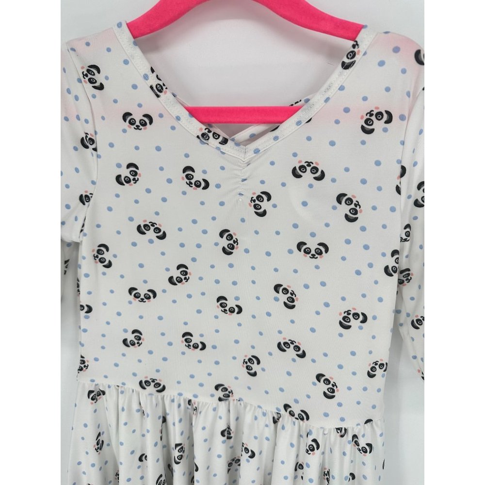 Dotdotsmile Ballerina Dress Size 5/6 White with Black Panda Bear Print NWT - Picture 5 of 5